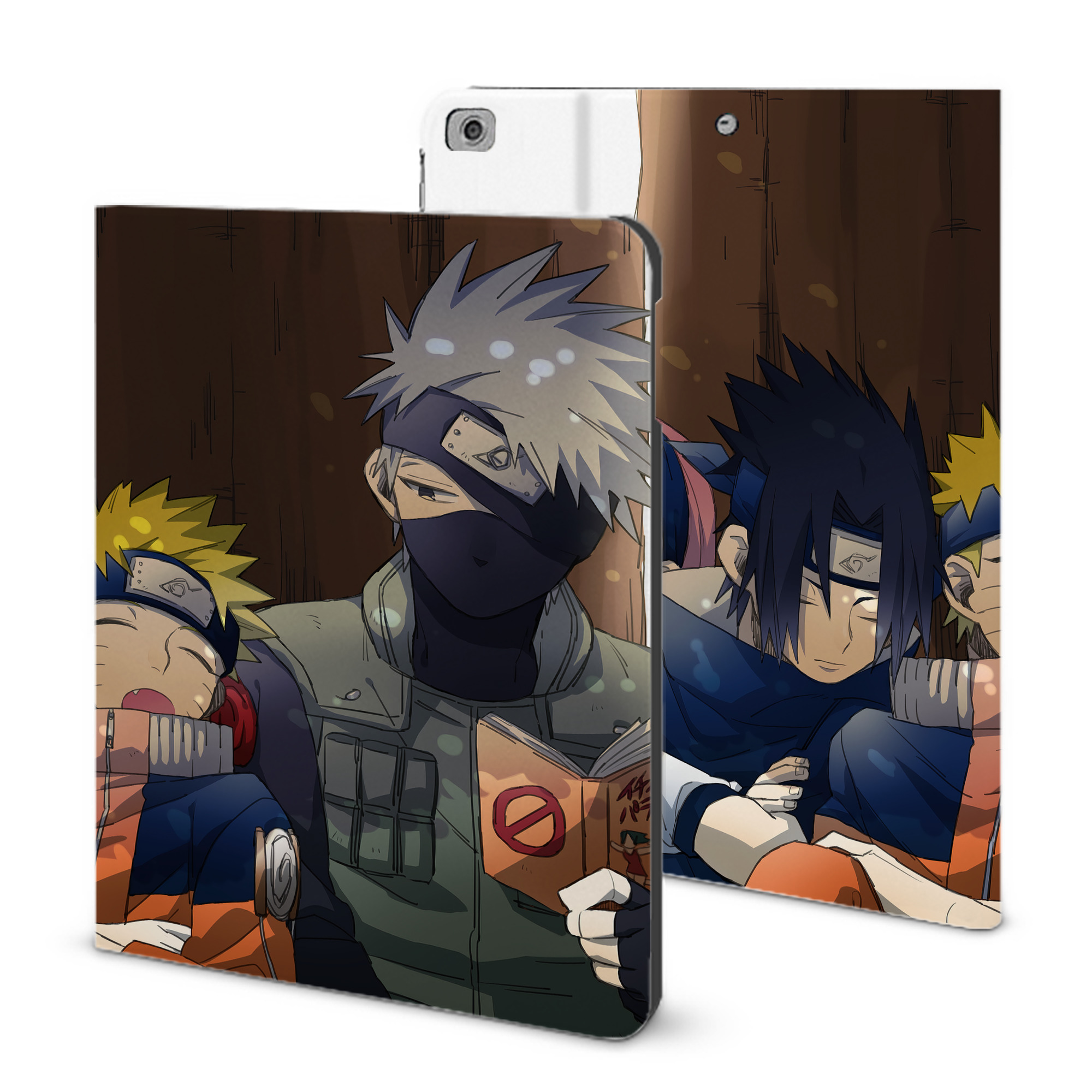 （画像用） NARUTO -ナルト- NARUTO -ナルト- 疾風伝 IPad ケース ブック型 PUレザー TPU 耐衝撃 軽量 薄型 ペン収納なし 全面保護 IPad 各モデル対応